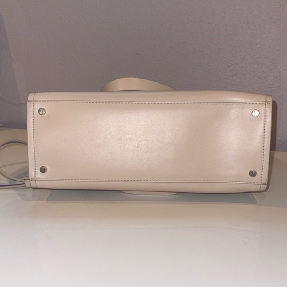 Kate Spade Arbour Hill Candace Leather Satchel Crossbody Pumice Blue Work Bag - Picture 10 of 11